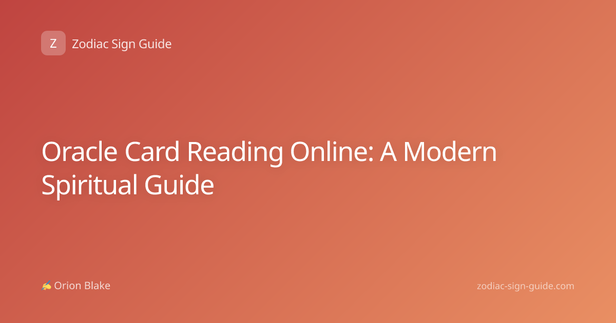 Oracle Card Reading Online: A Modern Spiritual Guide