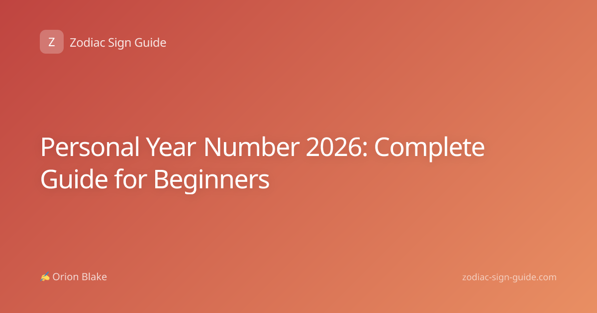 Personal Year Number 2026: Complete Guide for Beginners