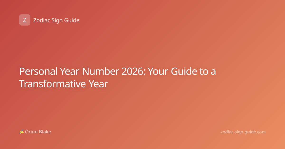 Personal Year Number 2026: Your Guide to a Transformative Year