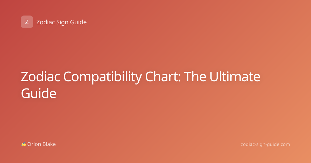 Zodiac Compatibility Chart: The Ultimate Guide