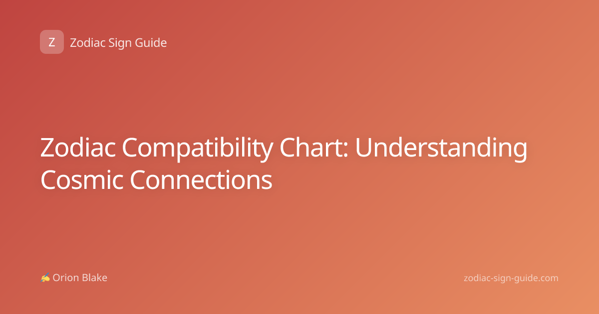 Zodiac Compatibility Chart: Understanding Cosmic Connections
